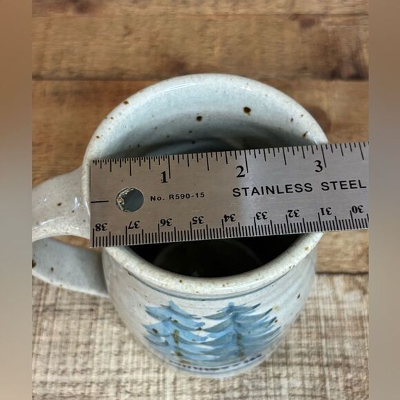 Minnesota Souvenir Coffee Mug Signed JB Hand Thrown Pottery Stoneware Gray - Picture 10 of 10